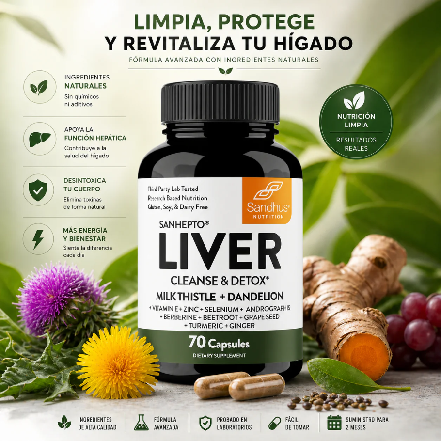 Cápsulas de Bienestar y Cuidado Hepático - Liver Support Complex