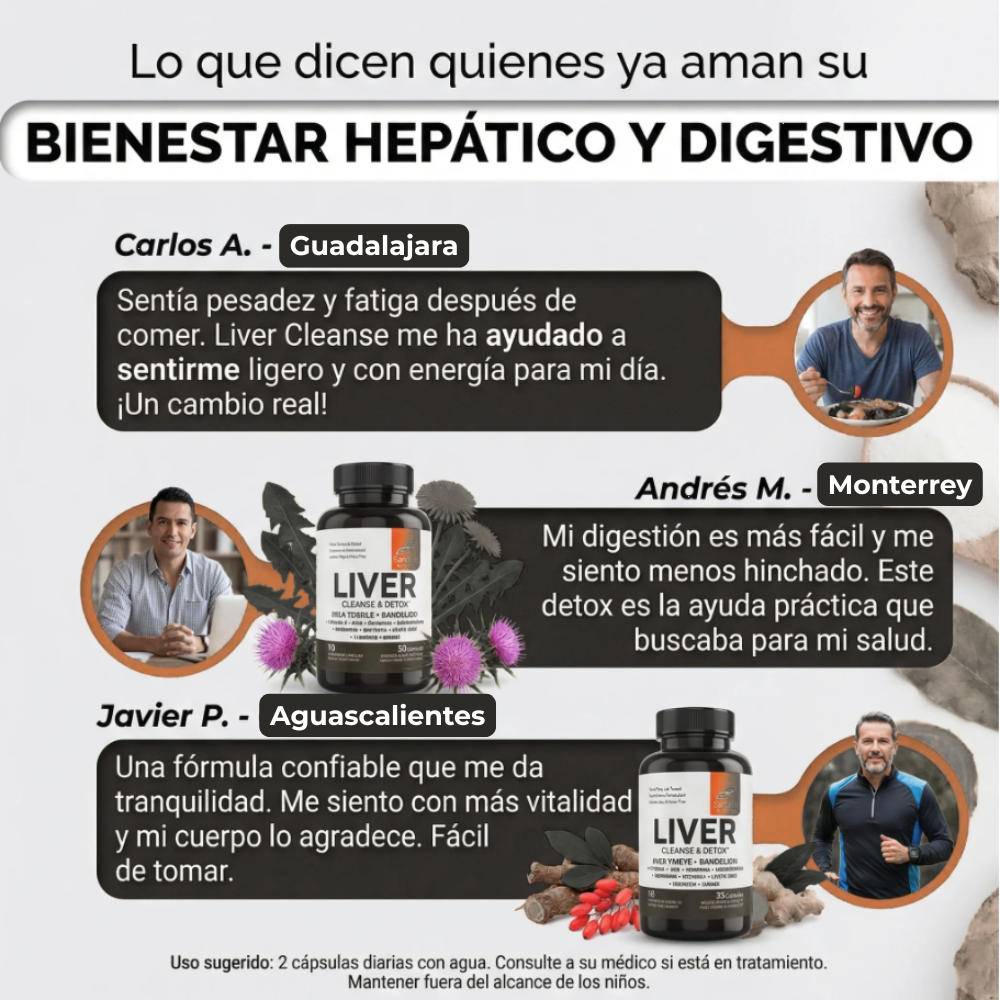 Cápsulas de Bienestar y Cuidado Hepático - Liver Support Complex