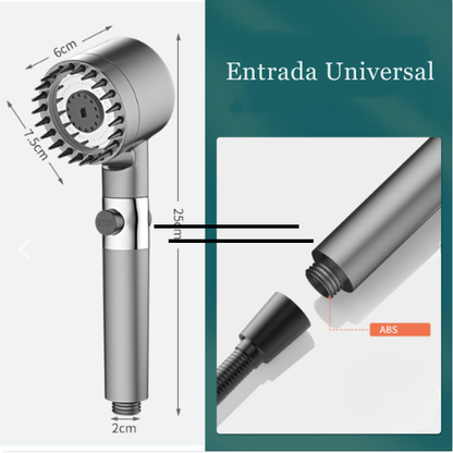 Cabezal de Ducha Masajeadora Multifuncional Agua Zero®